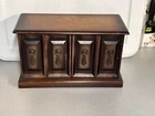Vintage Wooden Jewelry Box Armoire Chest Organizer 6 Drawer Dark Wood Felt Lined