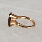 Avon Ring Purple Rhinestone Plaza Iv Gold Tone 7
