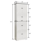 72  Tall Storage Cabinet Wall Storage Cabinet W 8 Doors   4 Shelves Living Room