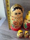 Vintage Set Of 10 Large Russian Dolls Matryoshka Nesting Dolls