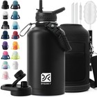 Insulated Stainless Steel Water Bottle 64 Oz - Thick Vacuum Jug For Gym  Hiking 