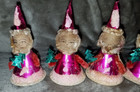 Vintage Set Of 5 Pink Gnomes