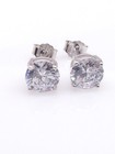 925 Sterling Silver Round Cut Cz Stud Earrings Dainty Tiny 4 8mm Men Women
