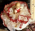 Antique Half Doll On Pin Cushion From Estate  80 Year Collection