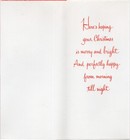 Vintage Christmas Card  Retro Santa With Holly Hat  American Greetings Unused