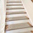 Bullnose Carpet Stair Treads Set Tape Free Non-slip Indoor Stair Protectors P   