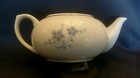 Signed Chinese Porcelain Tea Pot Flowers Blue White