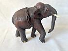 Antique Indian Asian Wooden Carved Sculpture Elephant Statue