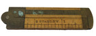 Vintage Stanley Usa No  36 Folding 1 2 Brass   Wood Ruler W caliper End  Vgc 
