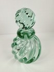 Archimede Seguso Murano Glass Perfume Bottle Aqua Swirl  Signed   