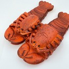 Lobster Shoes Mens Size 46 47 Eu Orange Slide Sandals 3d Novelty Beach Pool