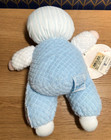 Vtg Eden Soft  n Sweet Baby Boy Doll Blue White Terry Cloth Waffle Bow Stripe