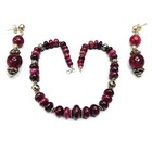 Antique Bohemian 925 Silver Beads With Gems Stone Collections