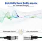 Xlr Pro Mic Cable Male To Female 3-pin Green Balanced Shielded Microphone Cable 