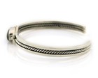 Navajo Cuff Bracelet Sterling Silver Black Onyx Handmade Vintage