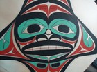 Vintage Northwest Coast Hand Painted Deer Skin Cerrimonial Drum W Si Cor G2u