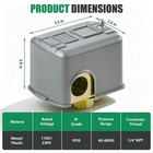 Pressure Switch For Well Pump  40-60 Psi Black
