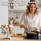 Adjustable Book Stand Reading W  Page Clips Hands Free Portable Book Holder