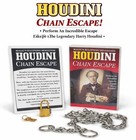 Houdini Chain Escape Magic Trick Metal Lock   Keys Set Magician Wrist Handcuffs