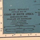 Antique Rand Mcnally 1937 Map Of Union Of South Africa 14   x11   