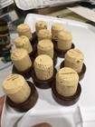 Lot Of 10 New Wood Cork Wine- Bottle Stoppers  Crafts 1 1 8    Wide Top
