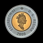 Canada  2000  2 Dollars  Silver - Qeii  Polar Bear  Gilt Toonie Frosted Proof 6