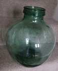 Viresa Vtg Green Glass Terrarium Carboy Bottle Planter Vase 35cm Tall