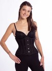 426 Size 32    Standard Black Mesh  Steel Boned Underbust Corset