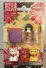 Iwako Stationary Blister Card Set  17 Japan Lucky Cat kitty Eraser Doll Puzzles