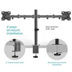 Dual-monitor Vesa Desk Mount Adjustable Arm 17-27  Screens Heavy Duty Bracket