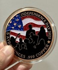 5 Oz  999 Copper Bullion Independence Day 2025 Statue Of Liberty Usa 3d Color
