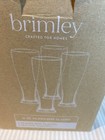 Brimley Nucleated Pilsner Craft Beer Glasses 16oz Beer Set Of 4 