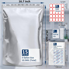 15 Pack 5 Gallon Mylar Bags With Oxygen Absorbers - 10 5 Mil Mylar Bags For Food