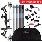 Sanlida Dragon X8 Rh Rth Compound Bow Package 18-31  0-70 Lbs Black Pro 310 Fps