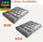 8-inch Full Size Futon Mattress  Medium Firm Shredded Foam  Grey  54 x75