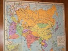 1948 Edition American Geographers Series Wall Map Asia Countries 52 x45 