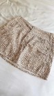 Paris Blues Vintage Y2k Leopard Print Rigid Cotton Mini Skirt Point Blank Usa 6