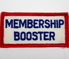Membership Booster Vintage Embroidered Patch Sew On Cheesecloth