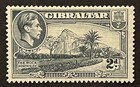 Travelstamps  1938 Gibraltar Stamps Sg124a - 2d - 13 1 2 X 13 1 2 Perf Mogvlh