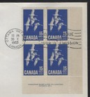 1963 Canada Sc  415 Fdc - 15   Canada Goose Plate Block - Stamp Designer Signed