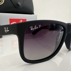 Ray-ban Rb4165 622 t3 54-16 Justin Gray Polarized Lens Sunglasses - Matte Black
