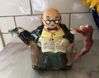 Vintage Ultra Rare Py Figural Teapot Grandpa With Dog Handle Htf Nmint