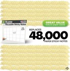 Mc Squares Mini White Boards 3x3 24 Pack Restickable Wet Dry Erase