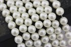 White Shell Pearl Smooth Round Beads 3mm 4mm 6mm 8mm 10mm 12mm 15 5  Strand