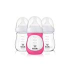 Joovy Boob Diamond Glass Baby Bottles 5oz 3 Piece Pink Sleeve 1 21lbs