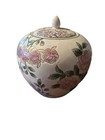 Asian Ginger Jar Hand-painted Home Decorative Floral Porcelain Tabletop Vase 