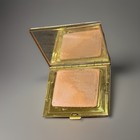 Gorgeous Mother Of Pearl Compact Carved Rose 