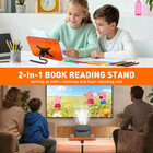 2-in-1 Floor Standing Book Stand  Foldable Book Holder For Reading With Page