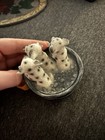 Vintage 3 Dalmatians Ceramic Figure Cute Dogs In Tub