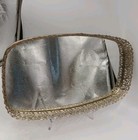 Mirror Tray Gold Tone Oval Vanity Dresser Perfume Makeup Jewelry 16  X 9 5  Vtg